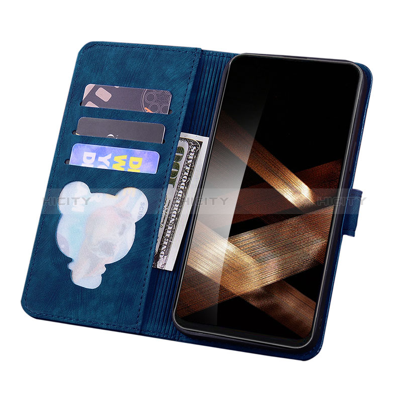 Handytasche Stand Schutzhülle Flip Leder Hülle Blumen HF1 für Huawei Honor X8b groß