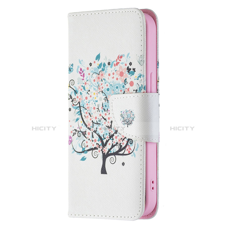 Handytasche Stand Schutzhülle Flip Leder Hülle Blumen L01 für Apple iPhone 13 Mini Plusfarbig groß