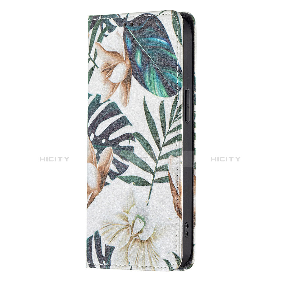 Handytasche Stand Schutzhülle Flip Leder Hülle Blumen L01 für Apple iPhone 13 Pro Max Plusfarbig