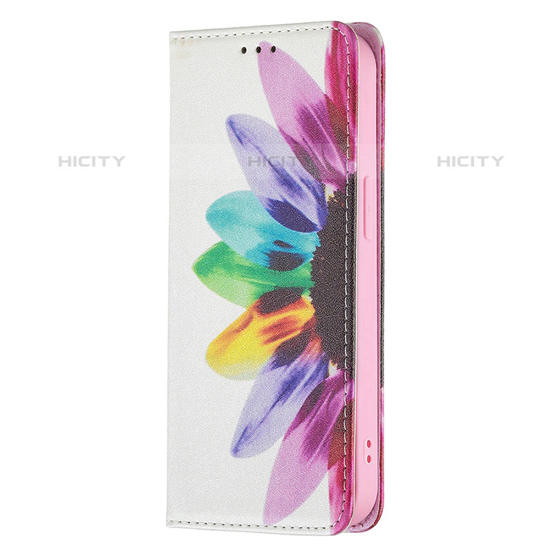 Handytasche Stand Schutzhülle Flip Leder Hülle Blumen L01 für Apple iPhone 16 Pro Max Rosa groß