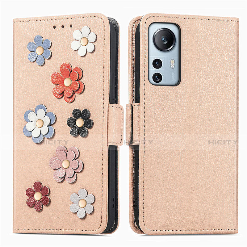 Handytasche Stand Schutzhülle Flip Leder Hülle Blumen L01 für Xiaomi Mi 12 5G groß