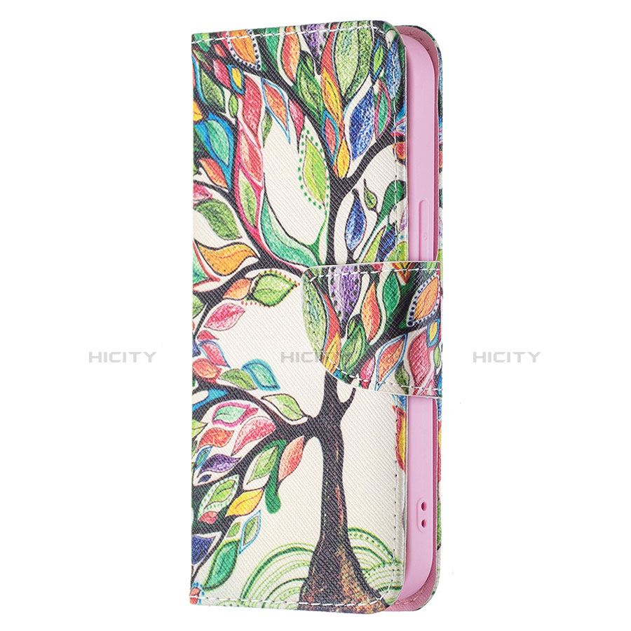 Handytasche Stand Schutzhülle Flip Leder Hülle Blumen L02 für Apple iPhone 13 Mini Plusfarbig