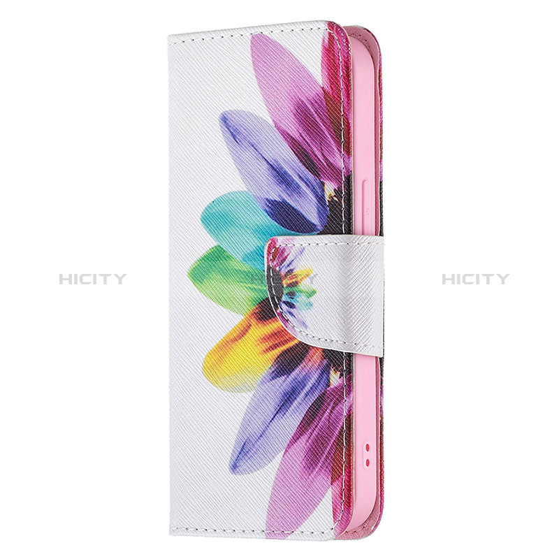 Handytasche Stand Schutzhülle Flip Leder Hülle Blumen L03 für Apple iPhone 14 Pro Rosa