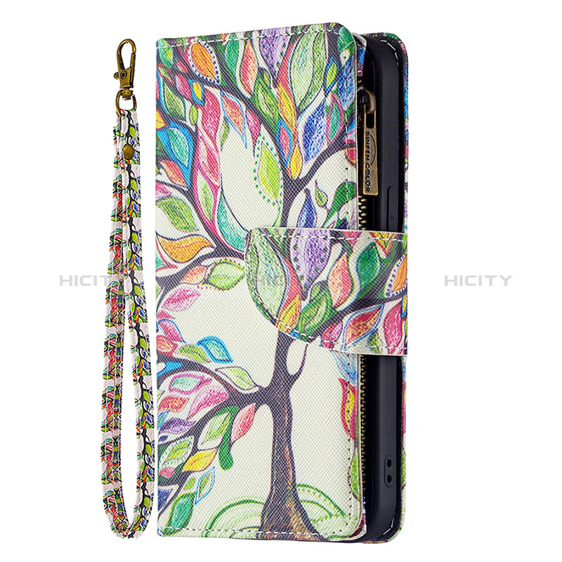 Handytasche Stand Schutzhülle Flip Leder Hülle Blumen L03 für Apple iPhone 15 Plusfarbig groß