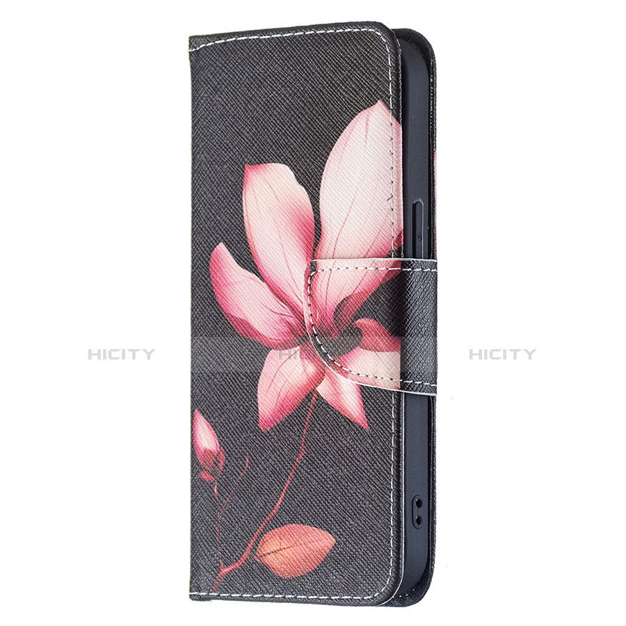 Handytasche Stand Schutzhülle Flip Leder Hülle Blumen L07 für Apple iPhone 13 Braun