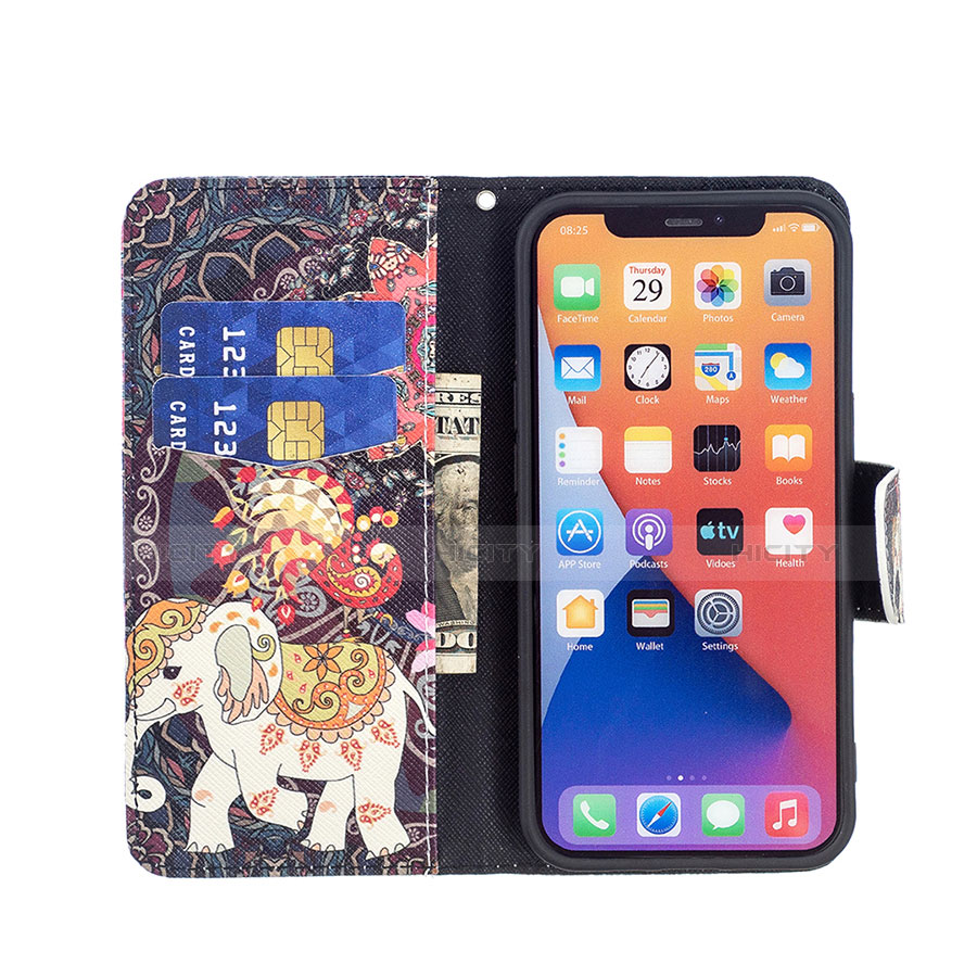 Handytasche Stand Schutzhülle Flip Leder Hülle Blumen L07 für Apple iPhone 13 Mini Plusfarbig