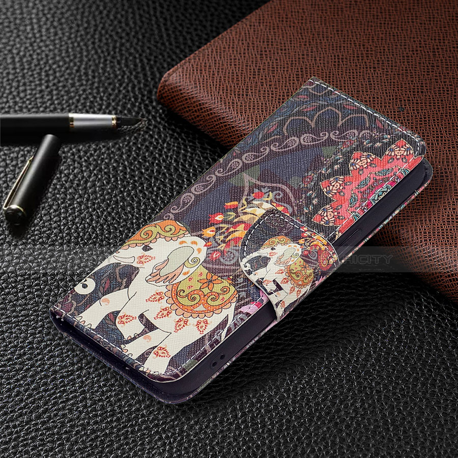 Handytasche Stand Schutzhülle Flip Leder Hülle Blumen L07 für Apple iPhone 13 Mini Plusfarbig