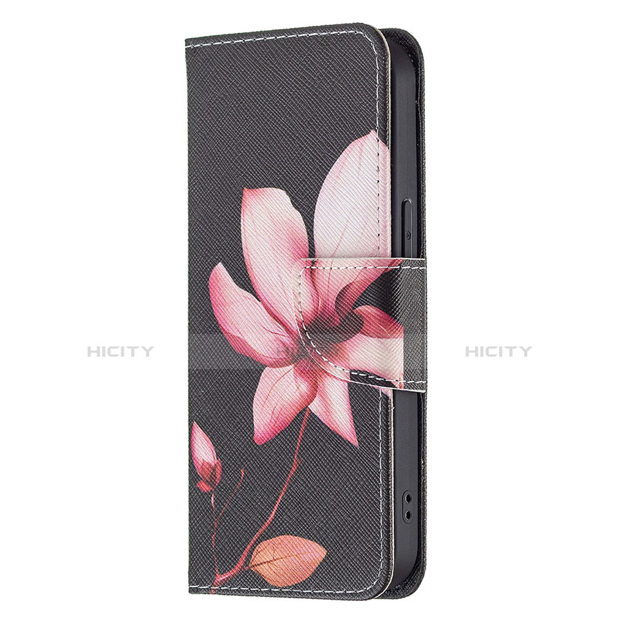 Handytasche Stand Schutzhülle Flip Leder Hülle Blumen L07 für Apple iPhone 13 Pro Braun