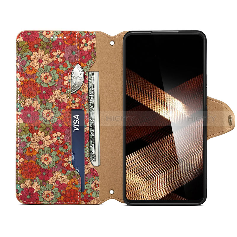 Handytasche Stand Schutzhülle Flip Leder Hülle Blumen MT1 für Samsung Galaxy A53 5G groß