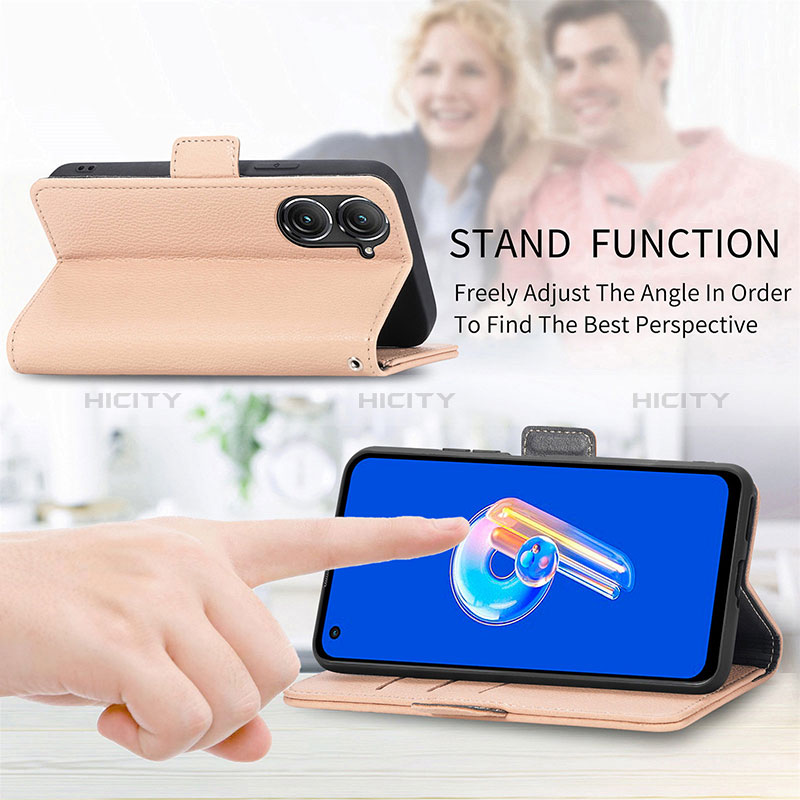 Handytasche Stand Schutzhülle Flip Leder Hülle Blumen S02D für Asus Zenfone 9