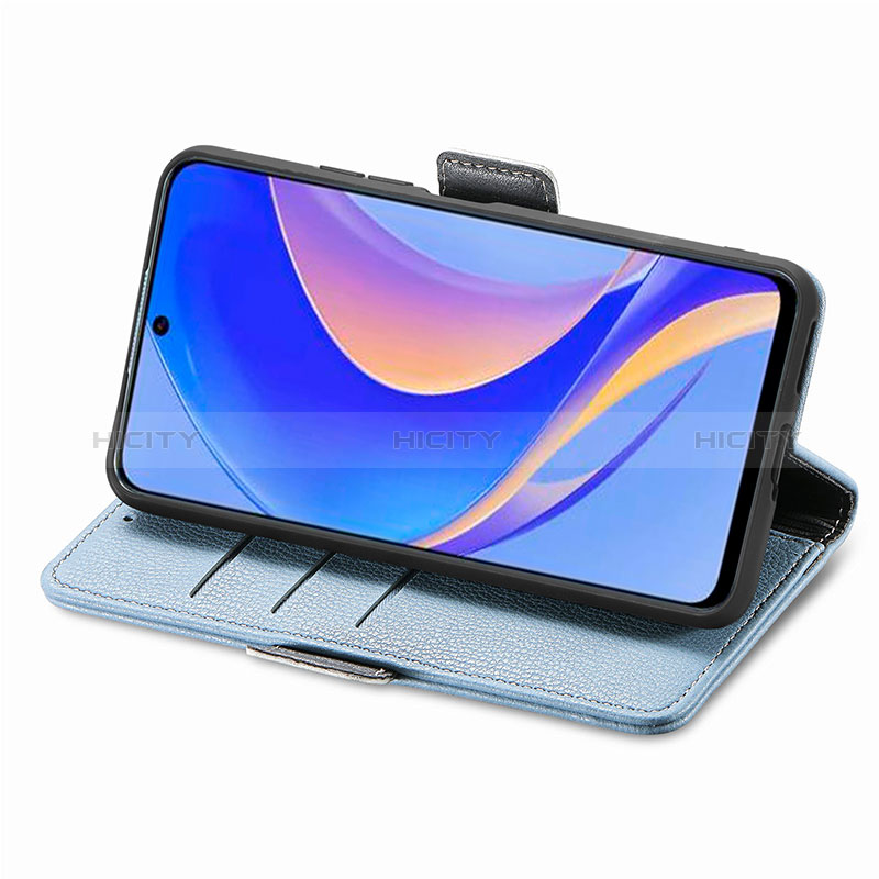 Handytasche Stand Schutzhülle Flip Leder Hülle Blumen S02D für Huawei Enjoy 50 Pro groß