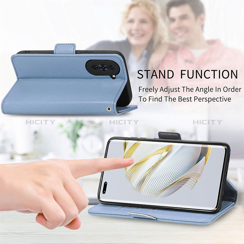 Handytasche Stand Schutzhülle Flip Leder Hülle Blumen S02D für Huawei Nova 10 Pro groß