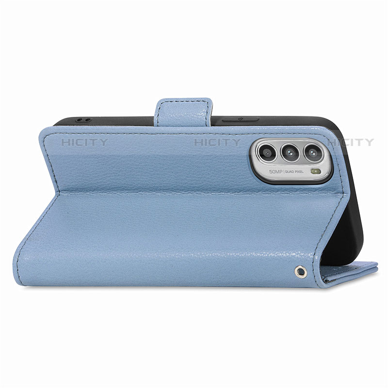 Handytasche Stand Schutzhülle Flip Leder Hülle Blumen S02D für Motorola MOTO G52