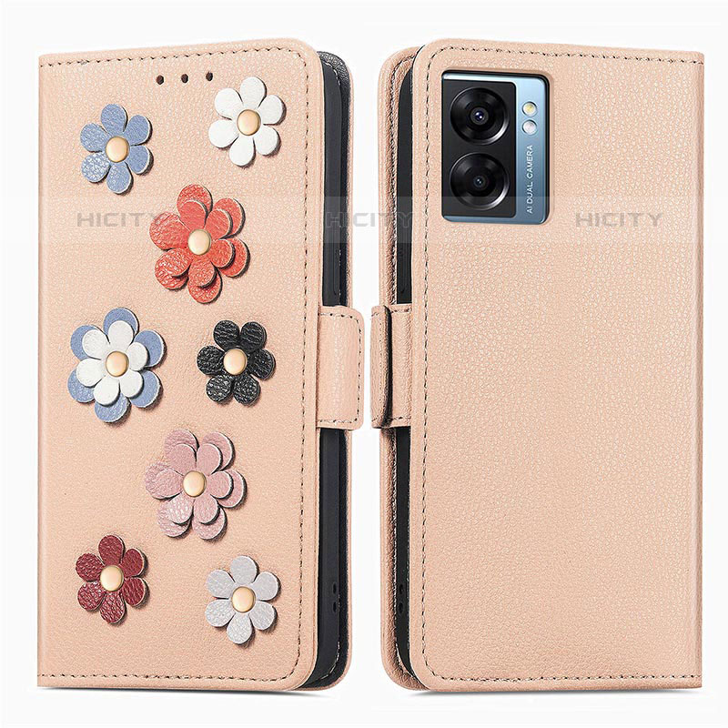 Handytasche Stand Schutzhülle Flip Leder Hülle Blumen S02D für OnePlus Nord N300 5G