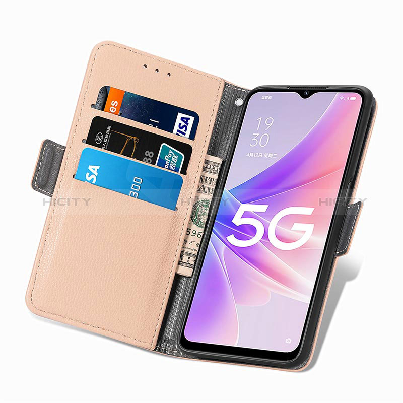 Handytasche Stand Schutzhülle Flip Leder Hülle Blumen S02D für Oppo A56S 5G