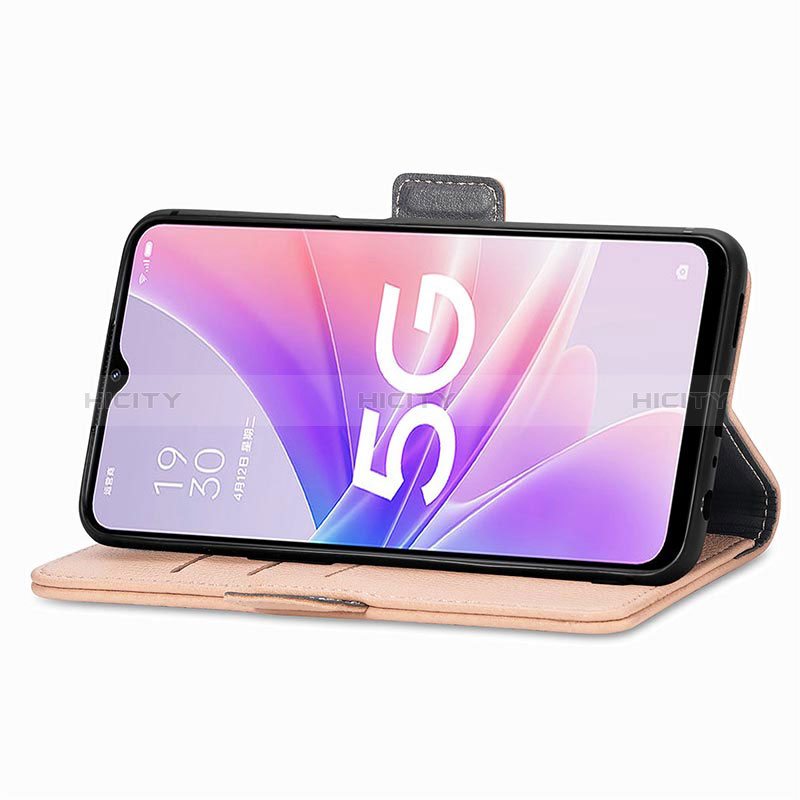 Handytasche Stand Schutzhülle Flip Leder Hülle Blumen S02D für Oppo A56S 5G