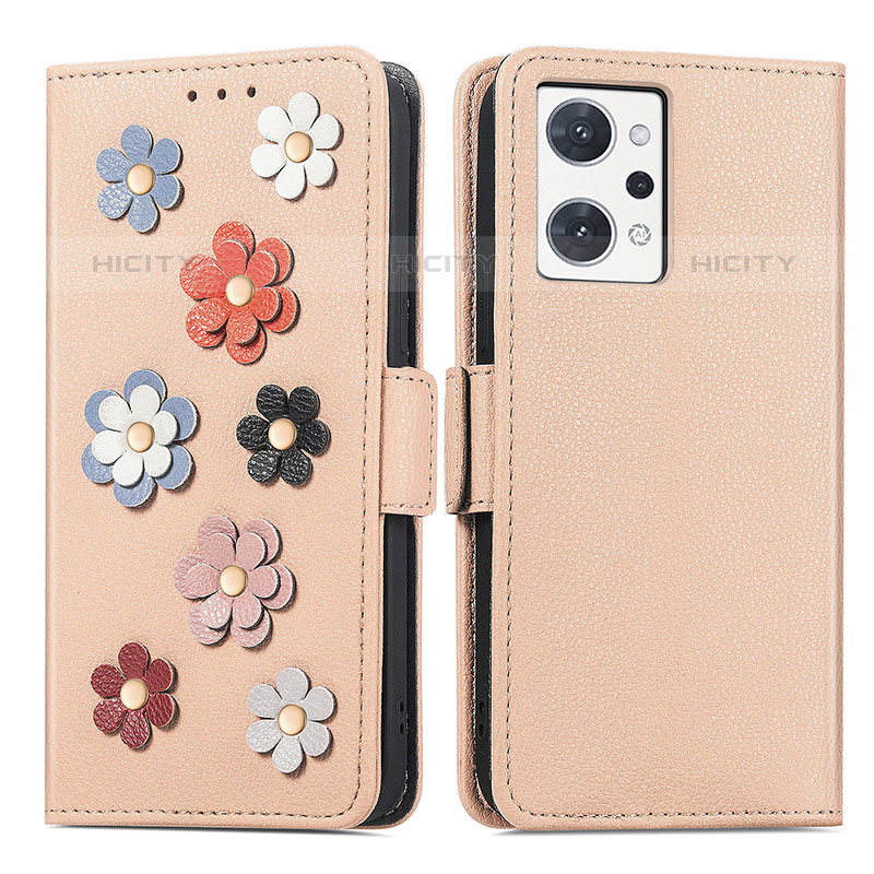 Handytasche Stand Schutzhülle Flip Leder Hülle Blumen S02D für Oppo Reno7 A