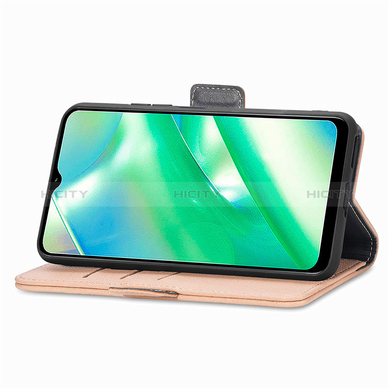 Handytasche Stand Schutzhülle Flip Leder Hülle Blumen S02D für Realme C33 (2023)