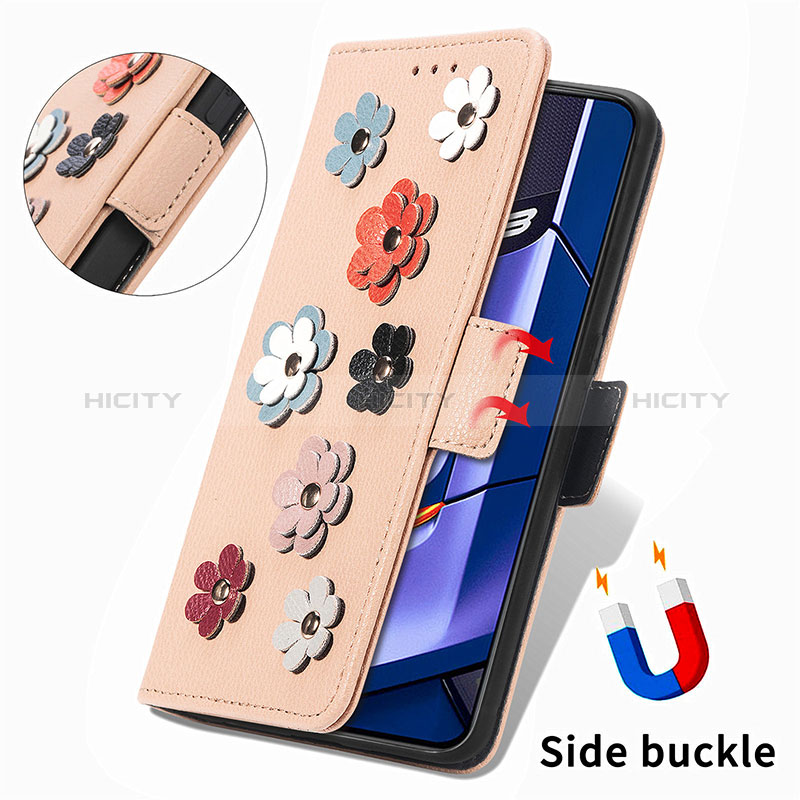 Handytasche Stand Schutzhülle Flip Leder Hülle Blumen S02D für Realme GT Neo3 5G