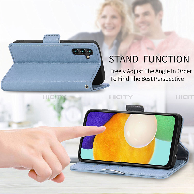 Handytasche Stand Schutzhülle Flip Leder Hülle Blumen S02D für Samsung Galaxy A13 5G