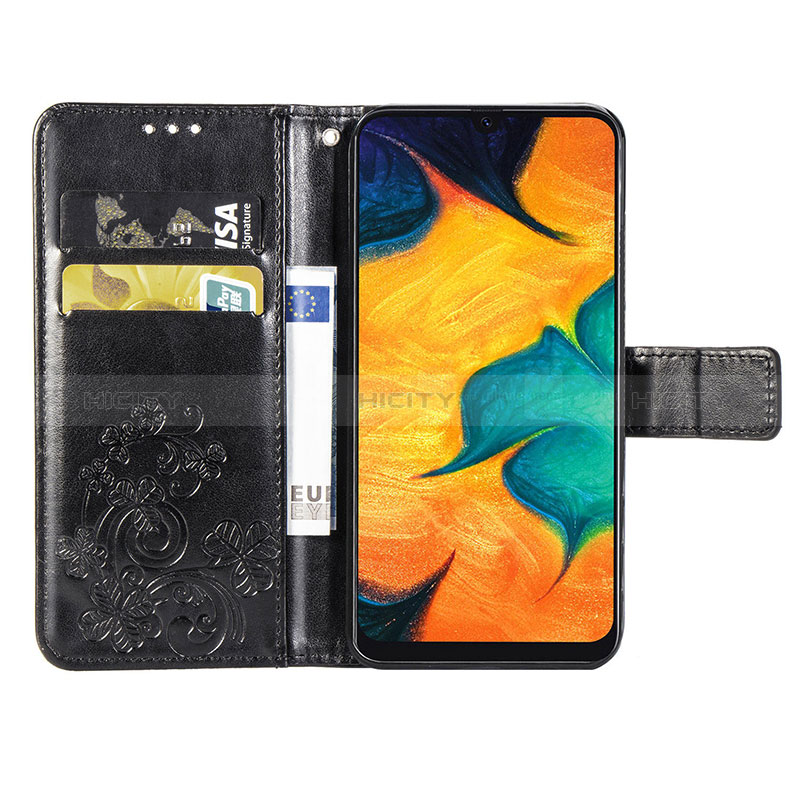 Handytasche Stand Schutzhülle Flip Leder Hülle Blumen S02D für Samsung Galaxy A30