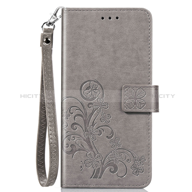 Handytasche Stand Schutzhülle Flip Leder Hülle Blumen S02D für Samsung Galaxy A30 Grau