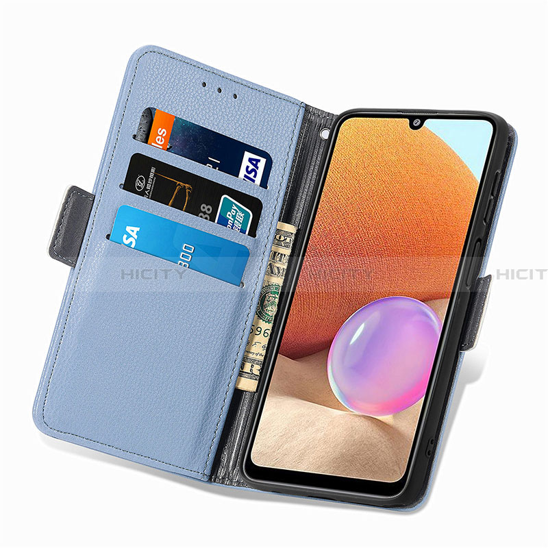 Handytasche Stand Schutzhülle Flip Leder Hülle Blumen S02D für Samsung Galaxy A32 4G groß