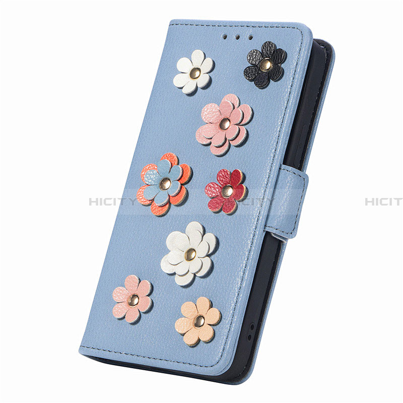 Handytasche Stand Schutzhülle Flip Leder Hülle Blumen S02D für Samsung Galaxy A33 5G