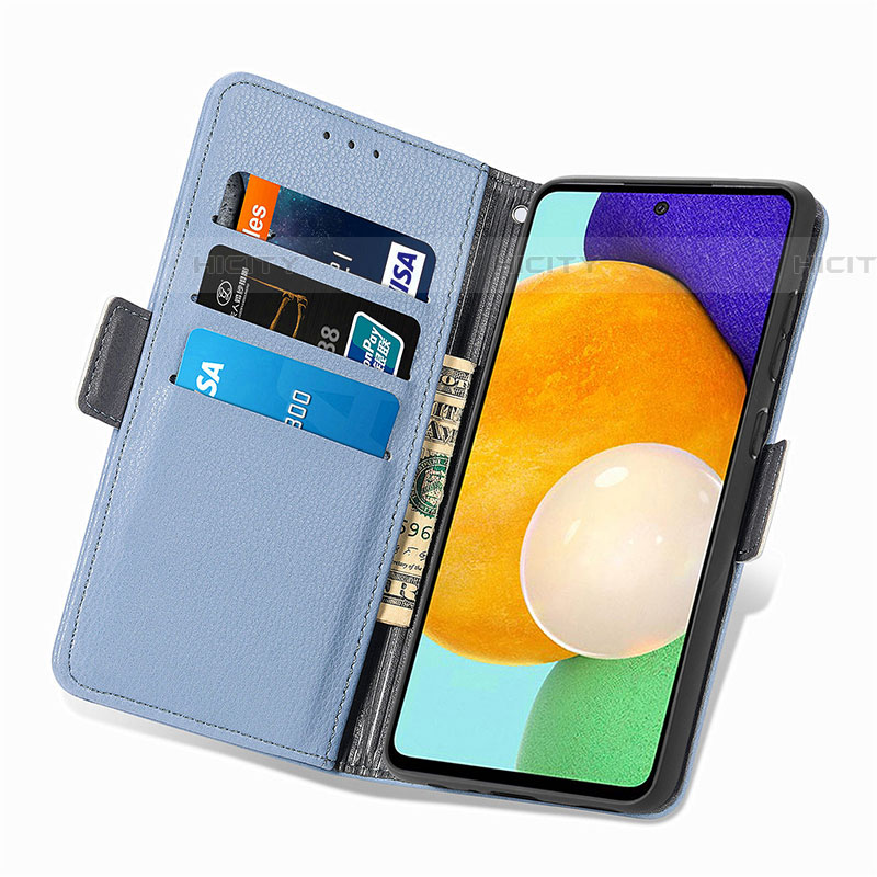 Handytasche Stand Schutzhülle Flip Leder Hülle Blumen S02D für Samsung Galaxy A52 5G