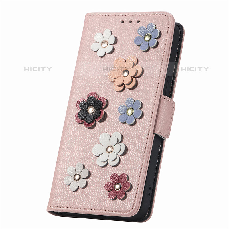 Handytasche Stand Schutzhülle Flip Leder Hülle Blumen S02D für Samsung Galaxy M33 5G