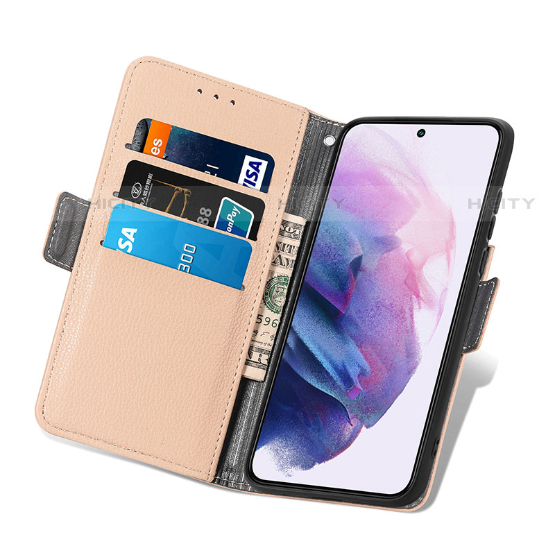 Handytasche Stand Schutzhülle Flip Leder Hülle Blumen S02D für Samsung Galaxy S21 Plus 5G