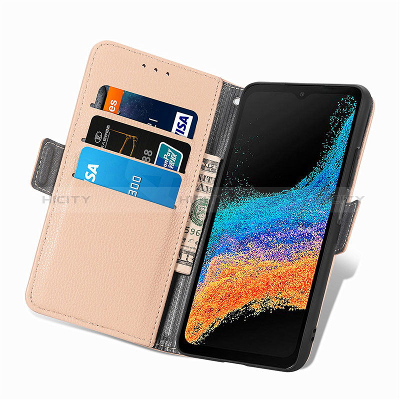 Handytasche Stand Schutzhülle Flip Leder Hülle Blumen S02D für Samsung Galaxy XCover 6 Pro 5G groß