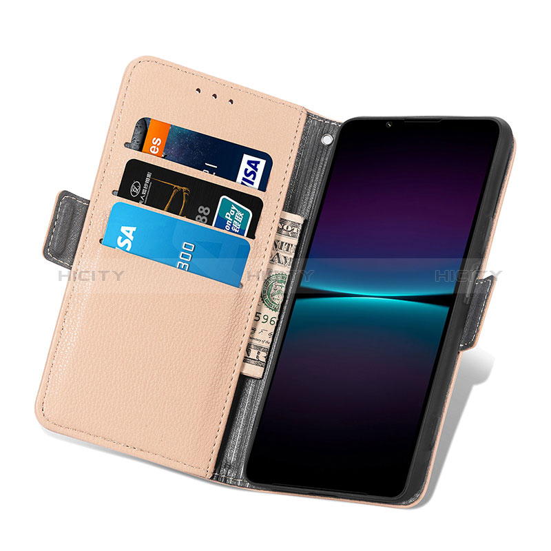 Handytasche Stand Schutzhülle Flip Leder Hülle Blumen S02D für Sony Xperia 1 IV groß