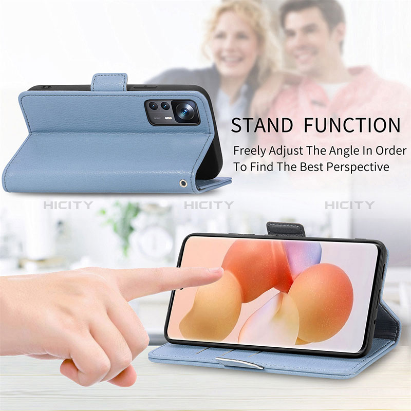 Handytasche Stand Schutzhülle Flip Leder Hülle Blumen S02D für Xiaomi Mi 12T 5G groß