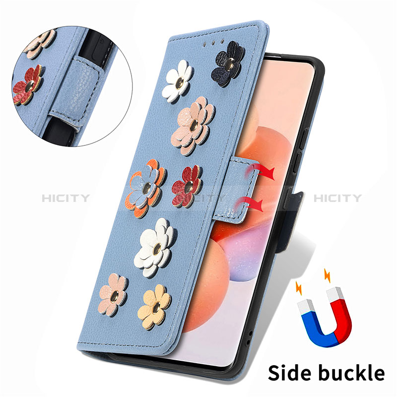 Handytasche Stand Schutzhülle Flip Leder Hülle Blumen S02D für Xiaomi Mi 12T Pro 5G