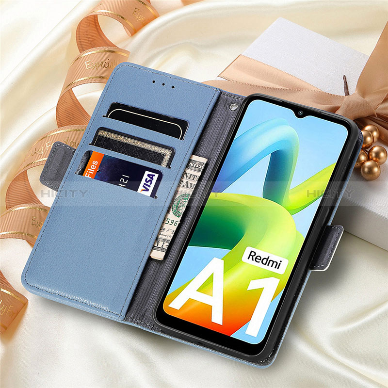 Handytasche Stand Schutzhülle Flip Leder Hülle Blumen S02D für Xiaomi Redmi A2 groß