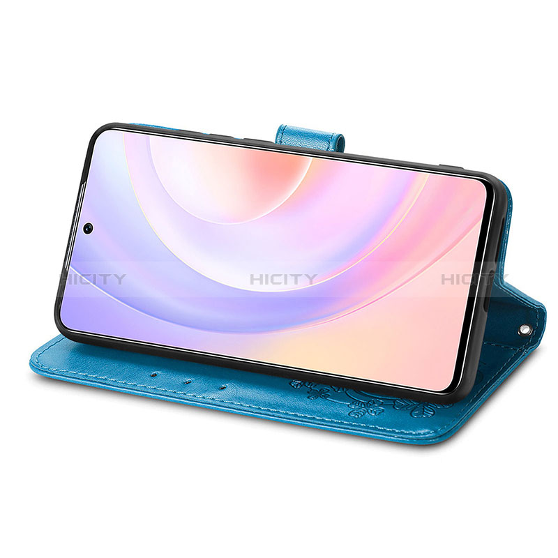 Handytasche Stand Schutzhülle Flip Leder Hülle Blumen S03D für Huawei Honor 50 SE 5G