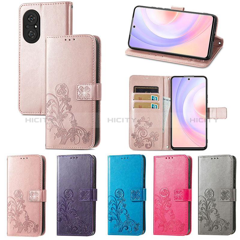 Handytasche Stand Schutzhülle Flip Leder Hülle Blumen S03D für Huawei Honor 50 SE 5G