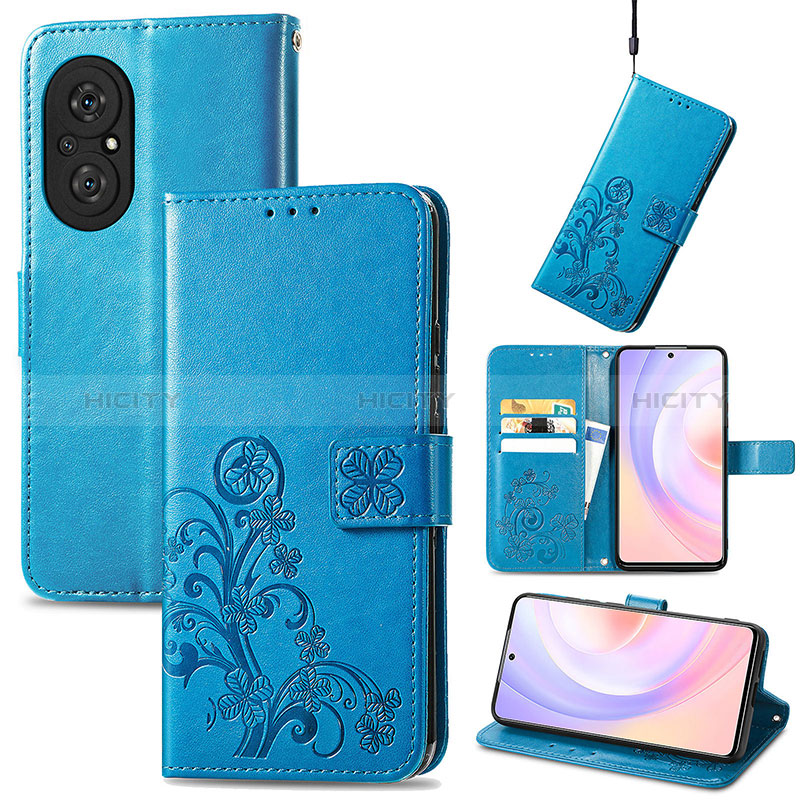 Handytasche Stand Schutzhülle Flip Leder Hülle Blumen S03D für Huawei Honor 50 SE 5G