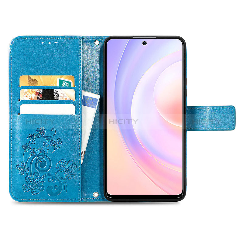 Handytasche Stand Schutzhülle Flip Leder Hülle Blumen S03D für Huawei Honor 50 SE 5G