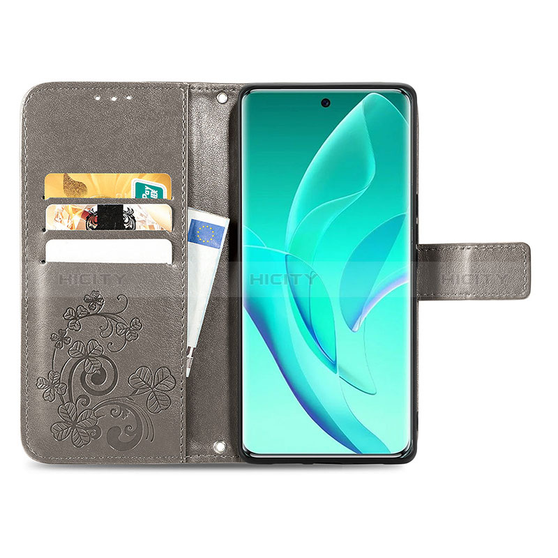 Handytasche Stand Schutzhülle Flip Leder Hülle Blumen S03D für Huawei Honor 60 5G