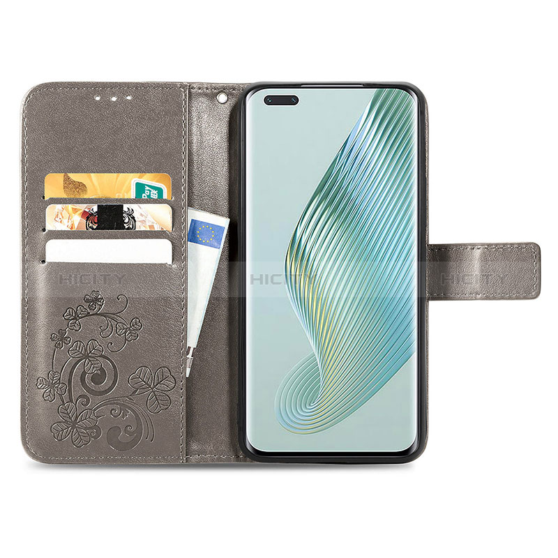 Handytasche Stand Schutzhülle Flip Leder Hülle Blumen S03D für Huawei Honor Magic5 Pro 5G groß