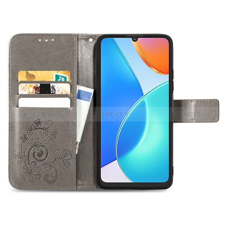 Handytasche Stand Schutzhülle Flip Leder Hülle Blumen S03D für Huawei Honor X7