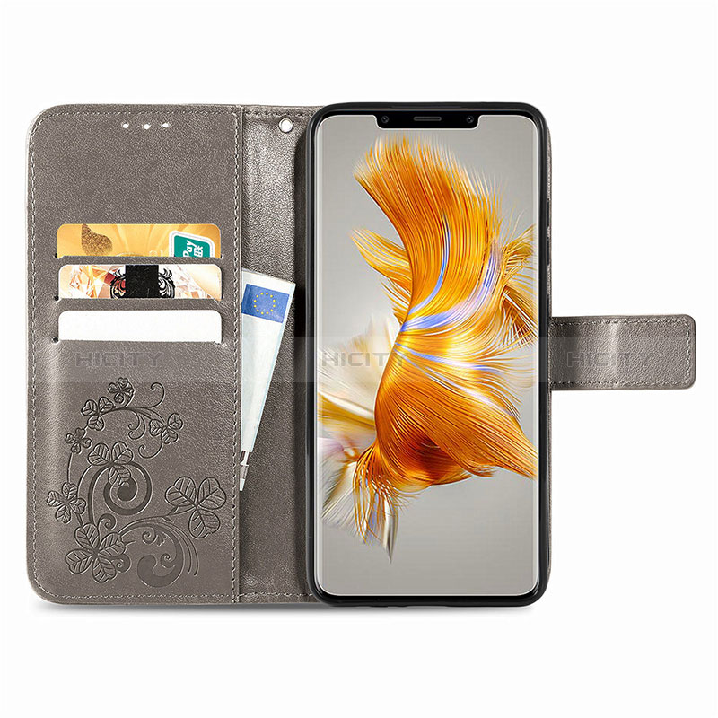 Handytasche Stand Schutzhülle Flip Leder Hülle Blumen S03D für Huawei Mate 50 Pro