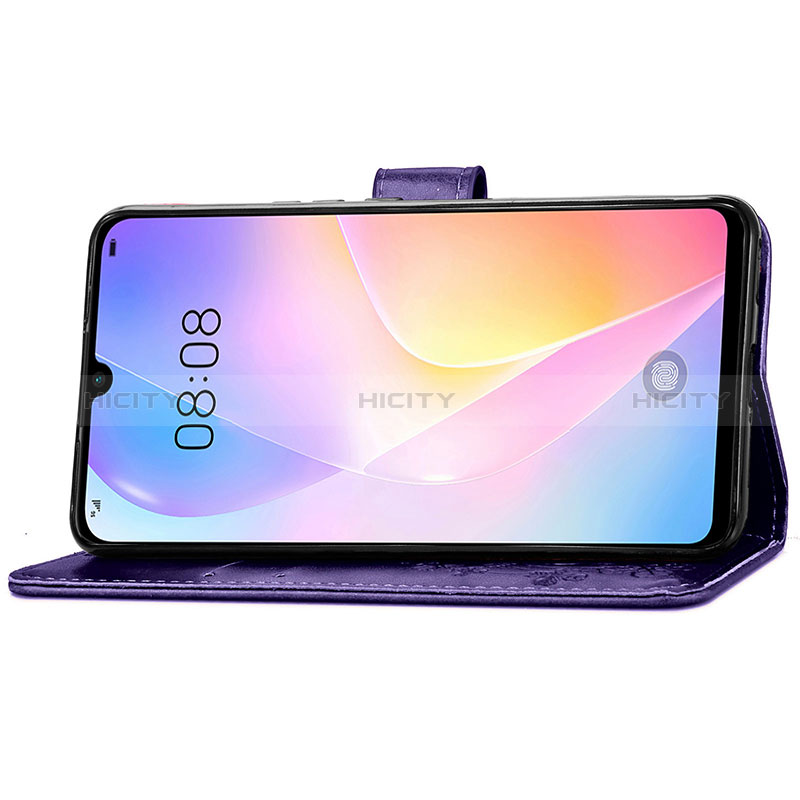 Handytasche Stand Schutzhülle Flip Leder Hülle Blumen S03D für Huawei Nova 8 SE 4G