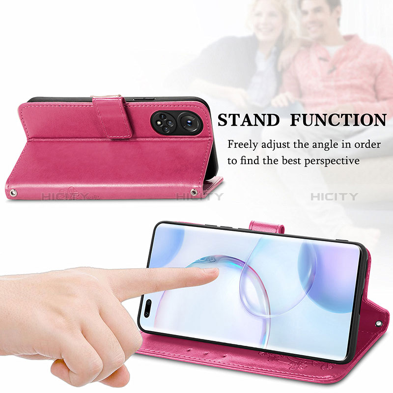 Handytasche Stand Schutzhülle Flip Leder Hülle Blumen S03D für Huawei Nova 9 Pro