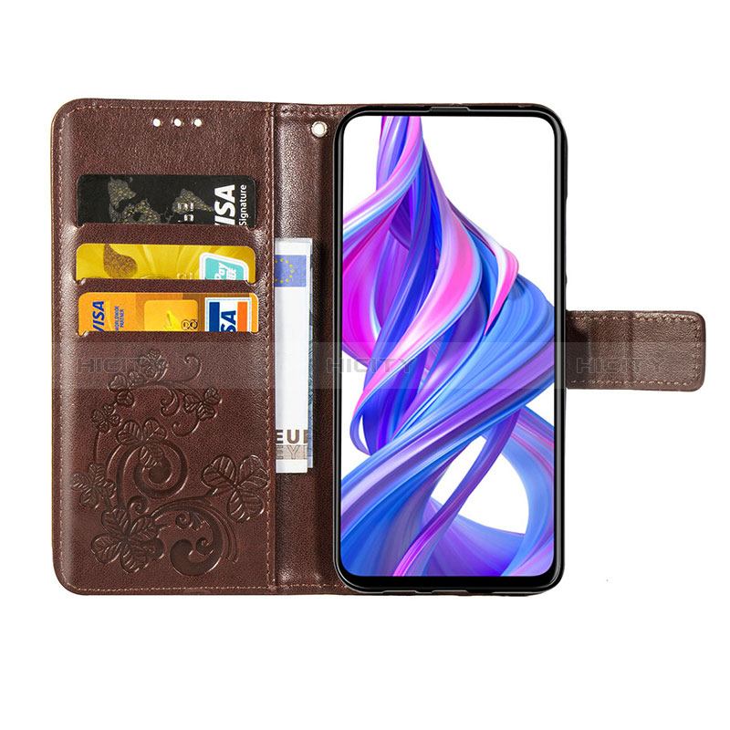 Handytasche Stand Schutzhülle Flip Leder Hülle Blumen S03D für Huawei P Smart Z (2019) groß