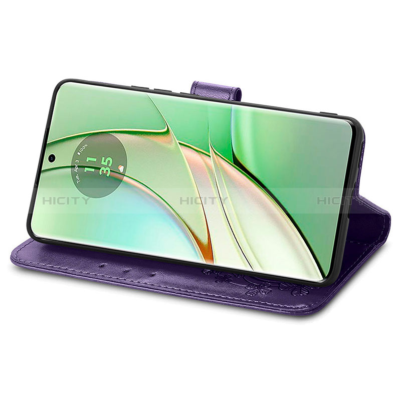 Handytasche Stand Schutzhülle Flip Leder Hülle Blumen S03D für Motorola Moto Edge (2023) 5G groß