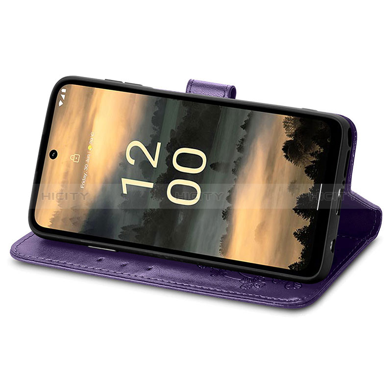 Handytasche Stand Schutzhülle Flip Leder Hülle Blumen S03D für Nokia XR21 groß