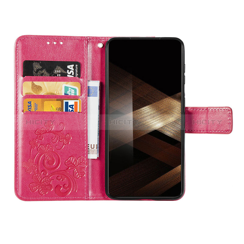 Handytasche Stand Schutzhülle Flip Leder Hülle Blumen S03D für Samsung Galaxy S24 Plus 5G